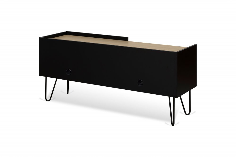 Meuble TV design NINA  Chêne clair et noir 